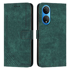 Coque Portefeuille Livre Cuir Etui Clapet H01X pour Huawei Honor X7 Vert