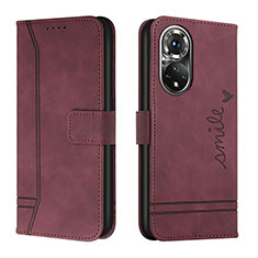 Coque Portefeuille Livre Cuir Etui Clapet H01X pour Huawei Nova 9 Rouge