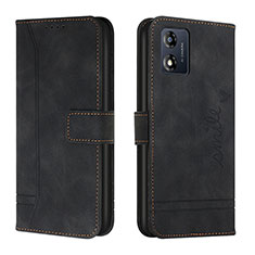 Coque Portefeuille Livre Cuir Etui Clapet H01X pour Motorola Moto E13 Noir