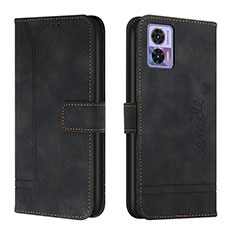 Coque Portefeuille Livre Cuir Etui Clapet H01X pour Motorola Moto Edge 30 Lite 5G Noir