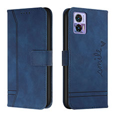 Coque Portefeuille Livre Cuir Etui Clapet H01X pour Motorola Moto Edge 30 Neo 5G Bleu