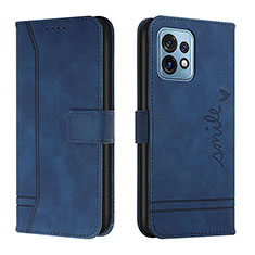 Coque Portefeuille Livre Cuir Etui Clapet H01X pour Motorola Moto Edge 40 Pro 5G Bleu