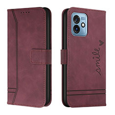 Coque Portefeuille Livre Cuir Etui Clapet H01X pour Motorola Moto G 5G (2023) Rouge