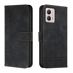 Coque Portefeuille Livre Cuir Etui Clapet H01X pour Motorola Moto G53 5G Noir