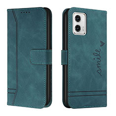 Coque Portefeuille Livre Cuir Etui Clapet H01X pour Motorola Moto G73 5G Vert