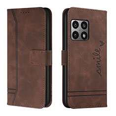 Coque Portefeuille Livre Cuir Etui Clapet H01X pour OnePlus 10 Pro 5G Marron