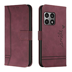 Coque Portefeuille Livre Cuir Etui Clapet H01X pour OnePlus 10 Pro 5G Rouge