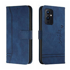 Coque Portefeuille Livre Cuir Etui Clapet H01X pour OnePlus 9 5G Bleu