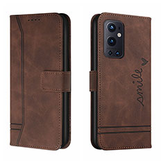 Coque Portefeuille Livre Cuir Etui Clapet H01X pour OnePlus 9 Pro 5G Marron