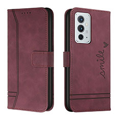 Coque Portefeuille Livre Cuir Etui Clapet H01X pour OnePlus 9RT 5G Rouge