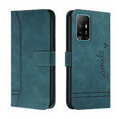 Coque Portefeuille Livre Cuir Etui Clapet H01X pour Oppo Reno5 Z 5G Vert