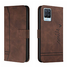 Coque Portefeuille Livre Cuir Etui Clapet H01X pour Realme 8 4G Marron