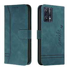 Coque Portefeuille Livre Cuir Etui Clapet H01X pour Realme 9 4G Vert