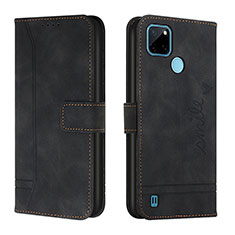 Coque Portefeuille Livre Cuir Etui Clapet H01X pour Realme C25Y Noir