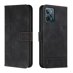 Coque Portefeuille Livre Cuir Etui Clapet H01X pour Realme C31 Noir