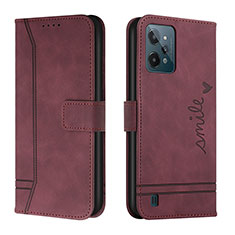 Coque Portefeuille Livre Cuir Etui Clapet H01X pour Realme C31 Rouge