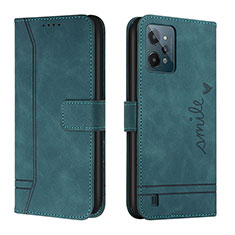 Coque Portefeuille Livre Cuir Etui Clapet H01X pour Realme C31 Vert