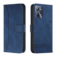 Coque Portefeuille Livre Cuir Etui Clapet H01X pour Realme C35 Bleu