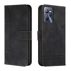 Coque Portefeuille Livre Cuir Etui Clapet H01X pour Realme C35 Noir