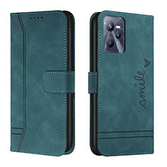 Coque Portefeuille Livre Cuir Etui Clapet H01X pour Realme Narzo 50A Prime Vert