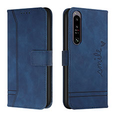 Coque Portefeuille Livre Cuir Etui Clapet H01X pour Sony Xperia 1 IV Bleu