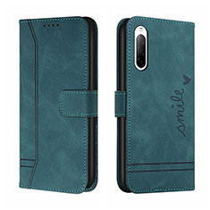 Coque Portefeuille Livre Cuir Etui Clapet H01X pour Sony Xperia 10 III Vert