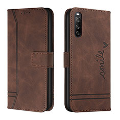 Coque Portefeuille Livre Cuir Etui Clapet H01X pour Sony Xperia 10 IV Marron