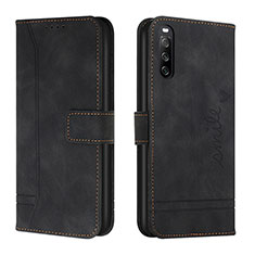 Coque Portefeuille Livre Cuir Etui Clapet H01X pour Sony Xperia 10 IV Noir