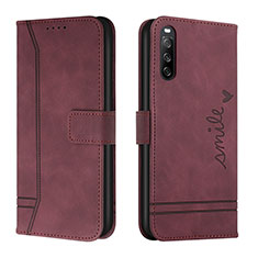 Coque Portefeuille Livre Cuir Etui Clapet H01X pour Sony Xperia 10 IV Rouge