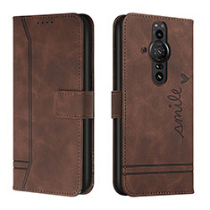 Coque Portefeuille Livre Cuir Etui Clapet H01X pour Sony Xperia PRO-I Marron