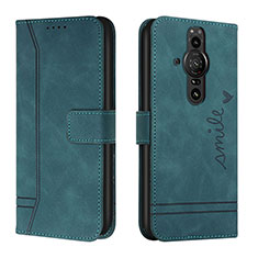 Coque Portefeuille Livre Cuir Etui Clapet H01X pour Sony Xperia PRO-I Vert