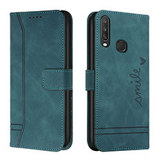 Coque Portefeuille Livre Cuir Etui Clapet H01X pour Vivo Y11 Vert