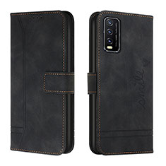 Coque Portefeuille Livre Cuir Etui Clapet H01X pour Vivo Y12A Noir