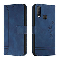 Coque Portefeuille Livre Cuir Etui Clapet H01X pour Vivo Y3 Bleu