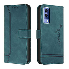 Coque Portefeuille Livre Cuir Etui Clapet H01X pour Vivo Y50t Vert