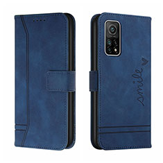 Coque Portefeuille Livre Cuir Etui Clapet H01X pour Xiaomi Mi 10T 5G Bleu