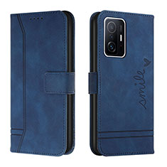 Coque Portefeuille Livre Cuir Etui Clapet H01X pour Xiaomi Mi 11T Pro 5G Bleu