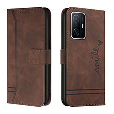 Coque Portefeuille Livre Cuir Etui Clapet H01X pour Xiaomi Mi 11T Pro 5G Marron