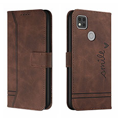 Coque Portefeuille Livre Cuir Etui Clapet H01X pour Xiaomi POCO C3 Marron