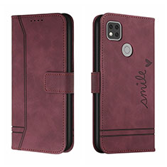 Coque Portefeuille Livre Cuir Etui Clapet H01X pour Xiaomi POCO C3 Rouge