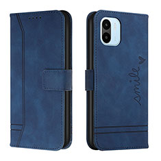 Coque Portefeuille Livre Cuir Etui Clapet H01X pour Xiaomi Poco C50 Bleu