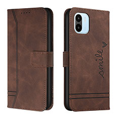 Coque Portefeuille Livre Cuir Etui Clapet H01X pour Xiaomi Poco C50 Marron