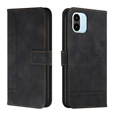 Coque Portefeuille Livre Cuir Etui Clapet H01X pour Xiaomi Poco C50 Noir