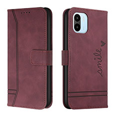 Coque Portefeuille Livre Cuir Etui Clapet H01X pour Xiaomi Poco C50 Rouge