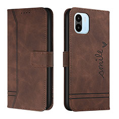 Coque Portefeuille Livre Cuir Etui Clapet H01X pour Xiaomi Poco C51 Marron