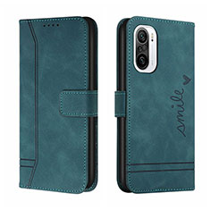 Coque Portefeuille Livre Cuir Etui Clapet H01X pour Xiaomi Poco F3 5G Vert