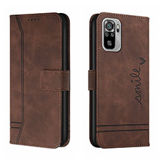 Coque Portefeuille Livre Cuir Etui Clapet H01X pour Xiaomi Poco M5S Marron