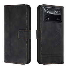 Coque Portefeuille Livre Cuir Etui Clapet H01X pour Xiaomi Poco X4 Pro 5G Noir