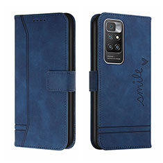 Coque Portefeuille Livre Cuir Etui Clapet H01X pour Xiaomi Redmi 10 (2022) Bleu