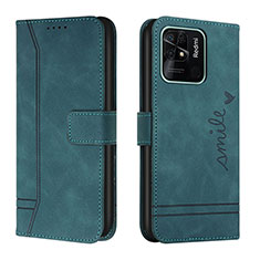 Coque Portefeuille Livre Cuir Etui Clapet H01X pour Xiaomi Redmi 10 Power Vert